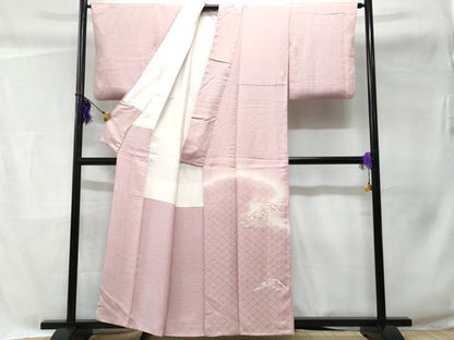 平和屋着物■色留訪問着　刺繍　立波片輪車文　暈し染め　正絹　逸品　CABC3849fb