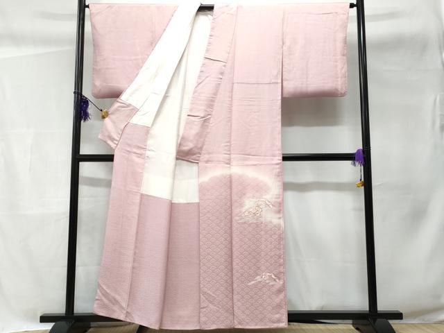 平和屋着物■色留訪問着　刺繍　立波片輪車文　暈し染め　正絹　逸品　CABC3849fb