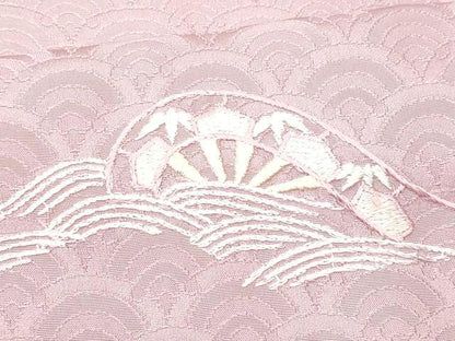 平和屋着物■色留訪問着　刺繍　立波片輪車文　暈し染め　正絹　逸品　CABC3849fb