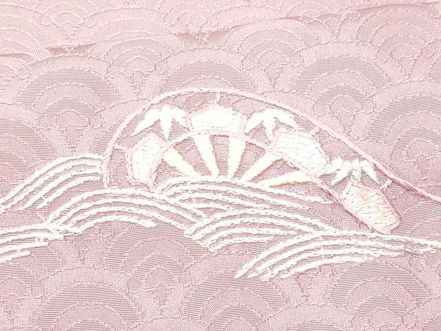 平和屋着物■色留訪問着　刺繍　立波片輪車文　暈し染め　正絹　逸品　CABC3849fb