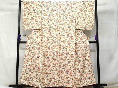 平和屋着物■上質な小紋　鳳凰枝花文　正絹　逸品　CABC3854fb
