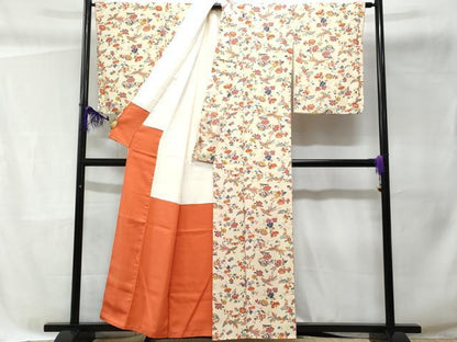 平和屋着物■上質な小紋　鳳凰枝花文　正絹　逸品　CABC3854fb