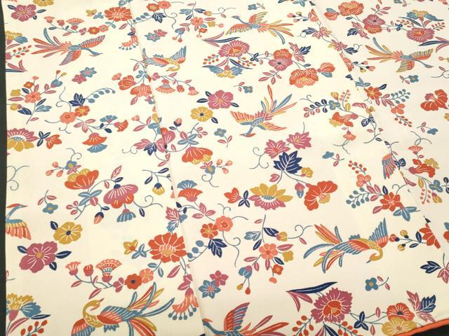平和屋着物■上質な小紋　鳳凰枝花文　正絹　逸品　CABC3854fb