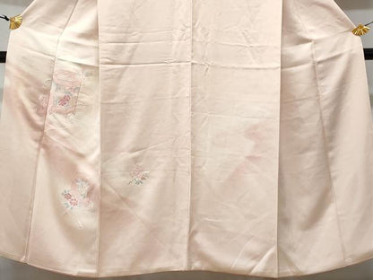 平和屋着物■訪問着 総刺繍 貝桶花文 暈し染め 正絹 逸品 CABC3873fb