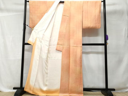平和屋着物■上質な小紋 菊 暈し染め 正絹 逸品 CABC3874fb