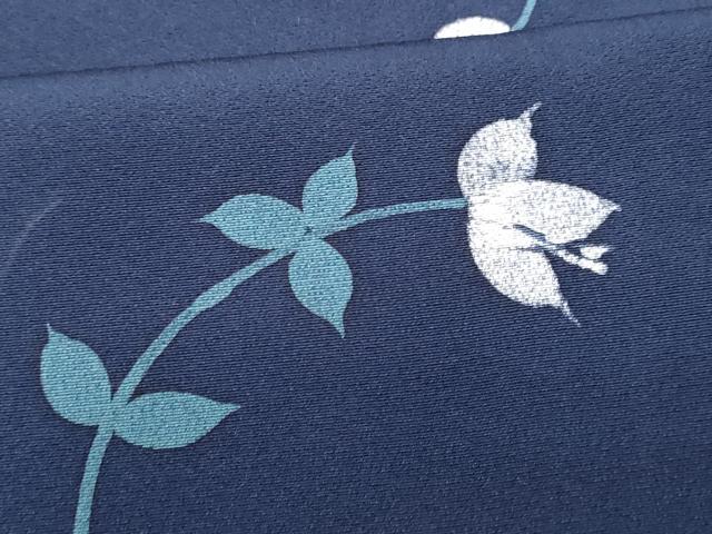 平和屋着物■上質な小紋 枝花文 正絹 逸品 CABC3885fb