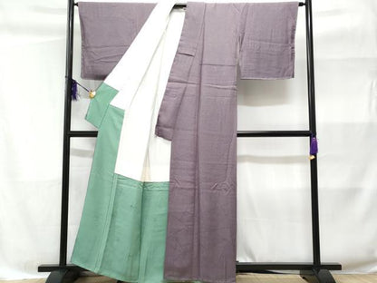 平和屋着物■上質な小紋 切嵌吉祥文 正絹 逸品 未使用 CABC3889fb
