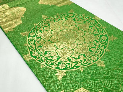 平和屋着物◎六通柄袋帯　正倉院花文　金糸　正絹　逸品　CABC3906fb