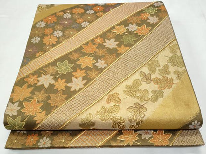 平和屋着物◎六通柄袋帯　舞花文　鈴乃屋扱い　正絹　逸品　CABC3919fb