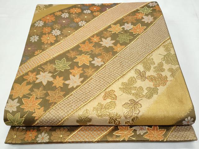 平和屋着物◎六通柄袋帯　舞花文　鈴乃屋扱い　正絹　逸品　CABC3919fb