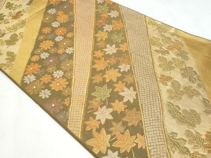 平和屋着物◎六通柄袋帯　舞花文　鈴乃屋扱い　正絹　逸品　CABC3919fb