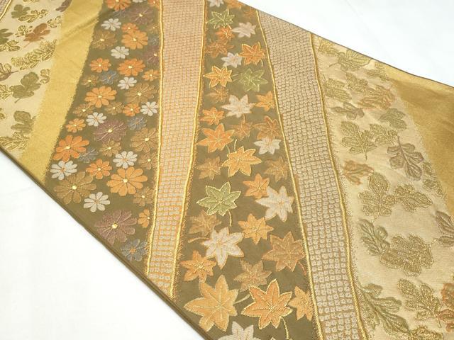 平和屋着物◎六通柄袋帯　舞花文　鈴乃屋扱い　正絹　逸品　CABC3919fb