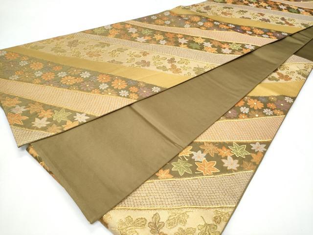 平和屋着物◎六通柄袋帯　舞花文　鈴乃屋扱い　正絹　逸品　CABC3919fb