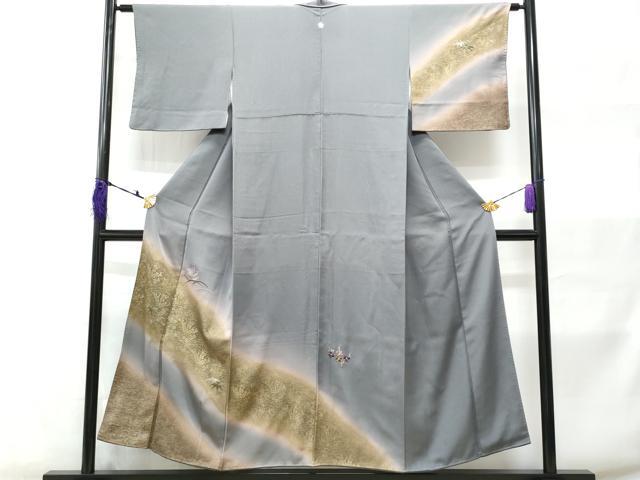 平和屋着物■訪問着 刺繍 道長文 暈し染め 金彩 正絹 逸品 CABC3930fb