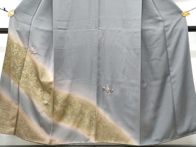 平和屋着物■訪問着 刺繍 道長文 暈し染め 金彩 正絹 逸品 CABC3930fb