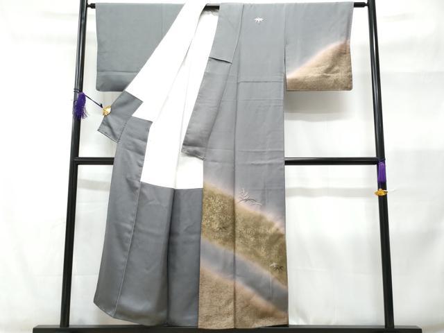 平和屋着物■訪問着 刺繍 道長文 暈し染め 金彩 正絹 逸品 CABC3930fb