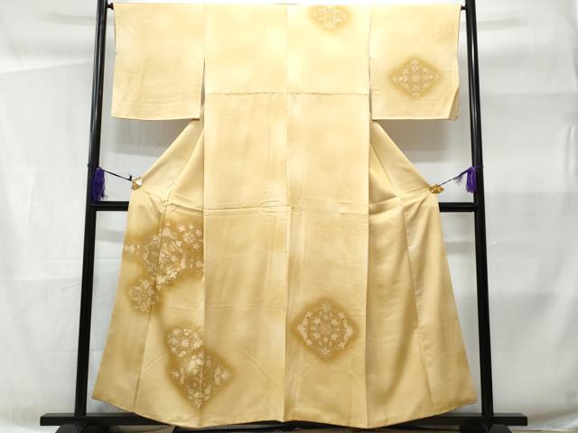 平和屋着物■訪問着 刺繍 正倉院花文 暈し染め 正絹 逸品 CABC3933fb