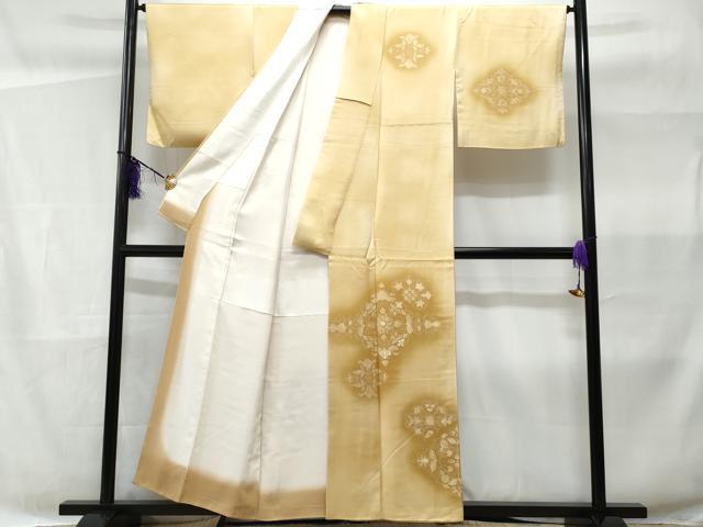 平和屋着物■訪問着 刺繍 正倉院花文 暈し染め 正絹 逸品 CABC3933fb