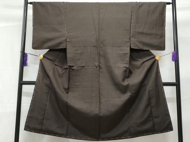 平和屋着物■男性 紬 格子 正絹 逸品 未使用 CABC3934fb