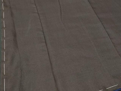 平和屋着物■男性 紬 格子 正絹 逸品 未使用 CABC3934fb