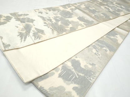 平和屋着物◎六通柄袋帯　風景文　正絹　逸品　CABC3941fb