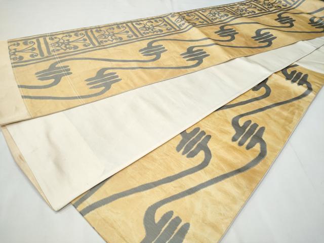 平和屋着物◎六通柄袋帯　花間道　正絹　逸品　CABC3944fb