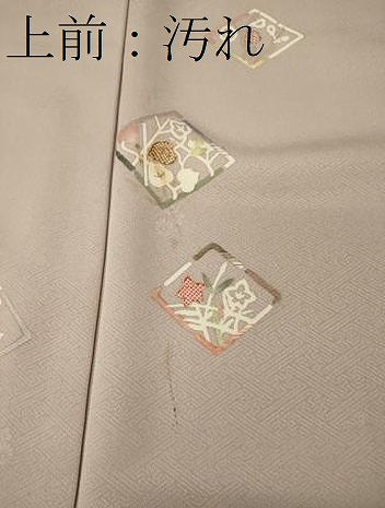 平和屋着物■訪問着 駒刺繍 菱草花文 正絹 逸品 CABC4012oy