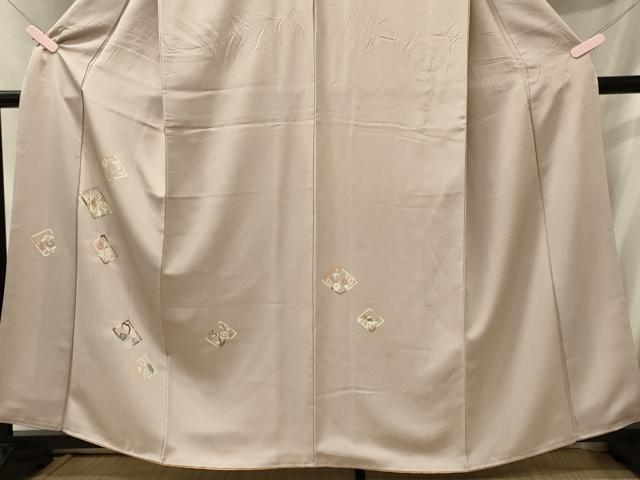 平和屋着物■訪問着 駒刺繍 菱草花文 正絹 逸品 CABC4012oy