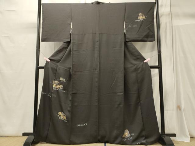 平和屋着物■訪問着 鴛鴦色紙文 暈し染め 金彩 正絹 逸品 CABC4013oy