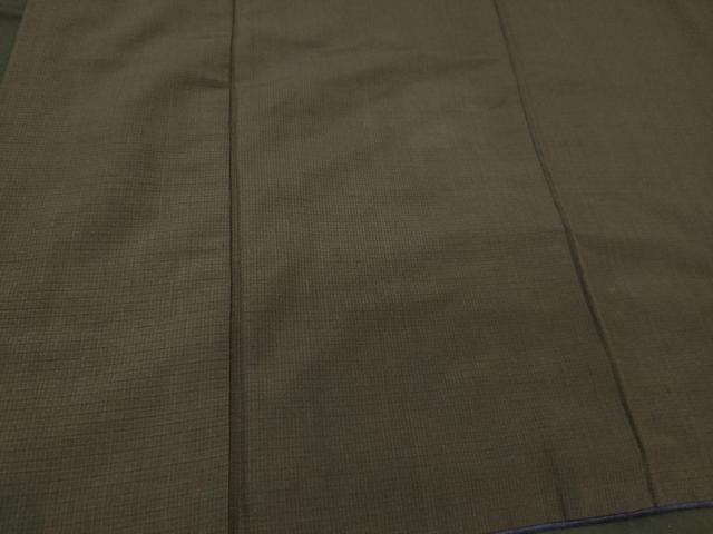 平和屋着物■男性 紬 格子柄 正絹 逸品 CABC4059oy