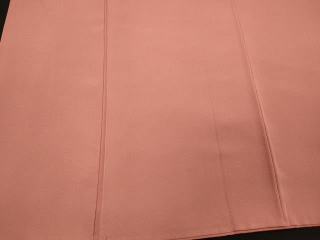平和屋着物■上質な色無地 甚三紅色 正絹 逸品 未使用 CABC4070oy