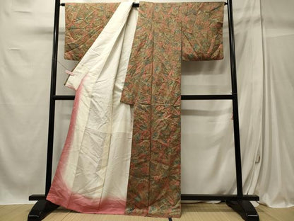 平和屋着物■上質な小紋 吉祥花文 正絹 逸品 CABC4076oy