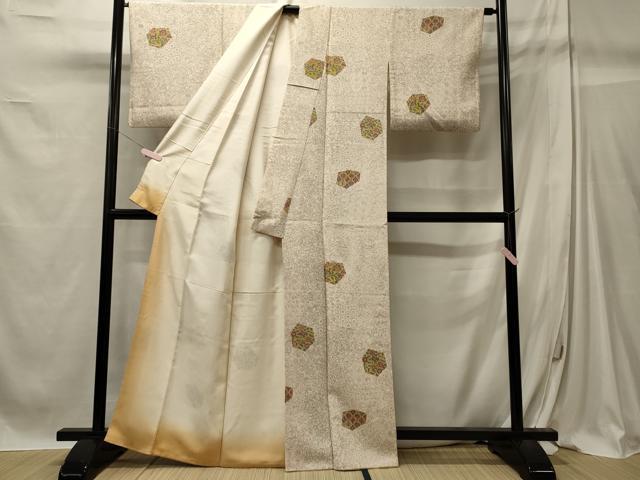 平和屋着物■上質な小紋 吉祥草花文 金彩 正絹 逸品 CABC4080oy