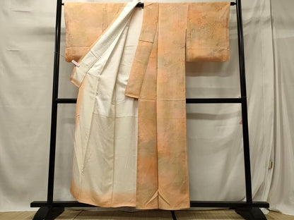 平和屋着物■上質な小紋 雲取り草花地紋 暈し染め 正絹 逸品 CABC4088oy