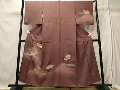 平和屋着物■訪問着 地紙草花文 藤花房 暈し染め 金銀彩 正絹 逸品 CABC4102oy