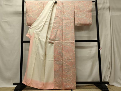 平和屋着物■上質な小紋 草花文 暈し染め 正絹 逸品 CABC4113oy