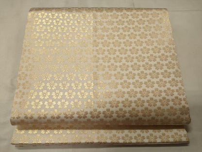 平和屋着物◎全通柄　本袋帯　舞花文　金糸　正絹　逸品　CABC4130oy