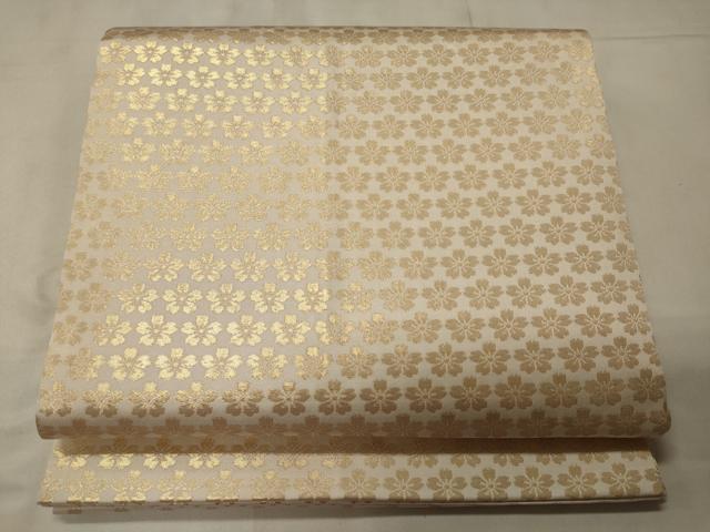平和屋着物◎全通柄　本袋帯　舞花文　金糸　正絹　逸品　CABC4130oy
