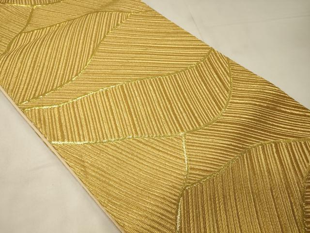 平和屋着物◎全通柄袋帯　道長文　金糸　正絹　逸品　CABC4149oy