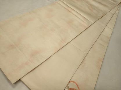 平和屋着物◎太鼓柄袋帯　駒刺繍　総刺繍　組紐　正絹　逸品　CABC4150oy