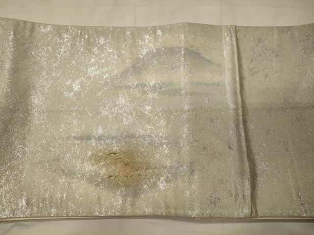 平和屋着物◎太鼓柄袋帯　遠山飛鶴文　金彩　正絹　逸品　CABC4164oy