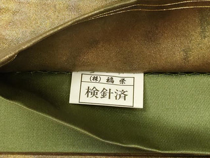 平和屋着物◎六通柄袋帯　霞文　平安彩煌箔　正絹　逸品　CABC4169oy