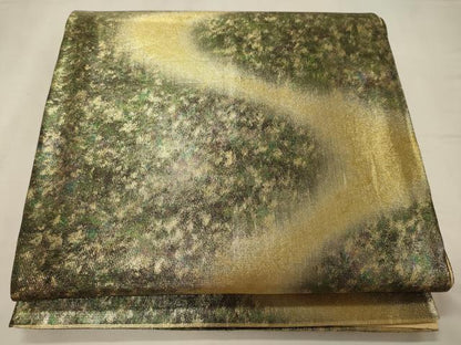 平和屋着物◎全通柄袋帯 流線文 正絹 逸品 CABC4183oy