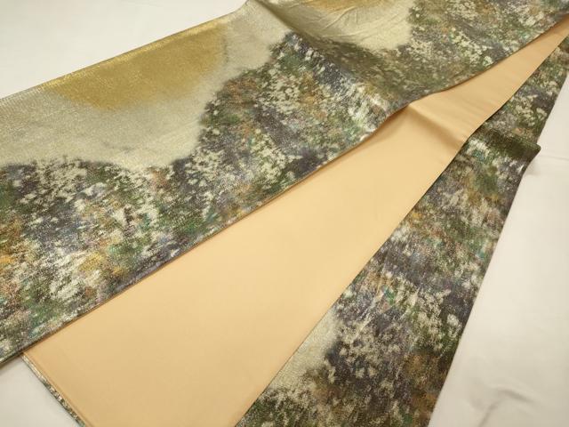 平和屋着物◎西陣 全通柄袋帯 霞文 証紙付き 正絹 逸品 CABC4194oy