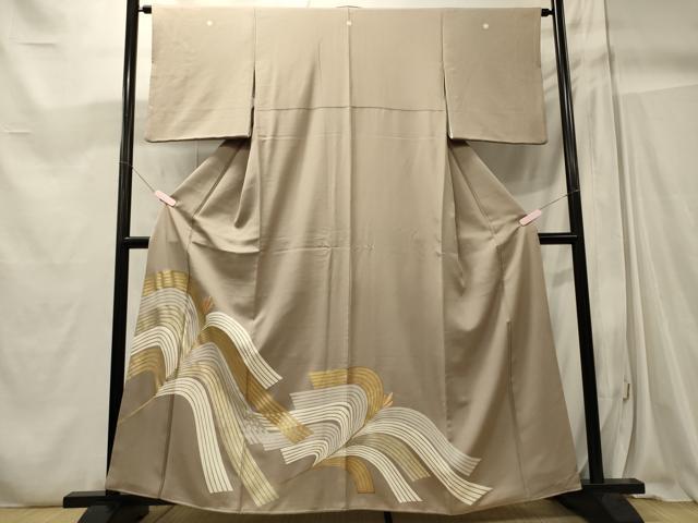 平和屋着物■豪華色留袖　駒刺繍　枝松文　金彩　正絹　逸品　CABC4234oy