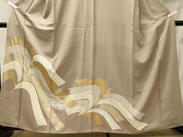 平和屋着物■豪華色留袖　駒刺繍　枝松文　金彩　正絹　逸品　CABC4234oy