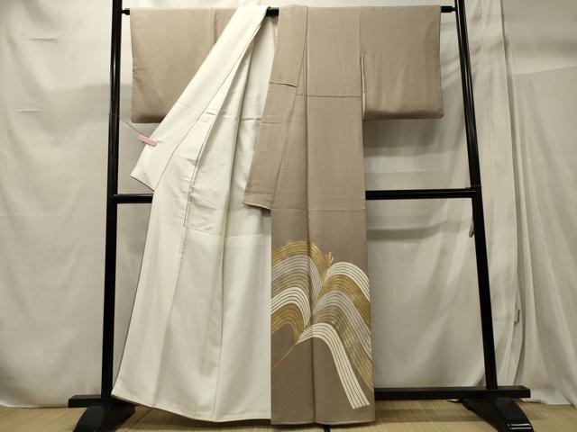 平和屋着物■豪華色留袖　駒刺繍　枝松文　金彩　正絹　逸品　CABC4234oy