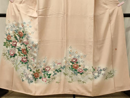 平和屋着物■豪華色留袖　友禅　作家物　花鳥文　暈し染め　金彩　正絹　逸品　CABC4255oy