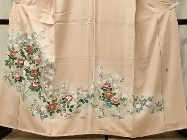 平和屋着物■豪華色留袖　友禅　作家物　花鳥文　暈し染め　金彩　正絹　逸品　CABC4255oy