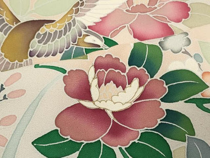 平和屋着物■豪華色留袖　友禅　作家物　花鳥文　暈し染め　金彩　正絹　逸品　CABC4255oy